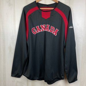 NSA Canada Slo-Pitch Softball Long Sleeve Pullover Windbreaker Jacket Large
